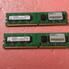 4 pqi デスクトップ用メモリ 1GB 2枚セット DDR2-667 - メルカリ