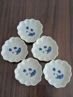 染付 波千鳥 豆皿 5枚セット 小皿 醤油皿のサムネイル