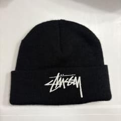 そ*ー様 STUSSY ステューシー ニット帽 ビーニー ブラックのサムネイル