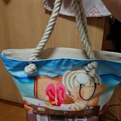 大きいサイズ  サマー柄トートバッグのサムネイル