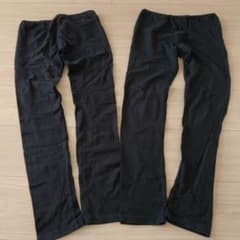 ★無印良品 キッズ スパッツ レギンス ブラック 2枚 150