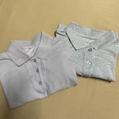 【2枚セット】ライトグレーとグレーのポロシャツのサムネイル