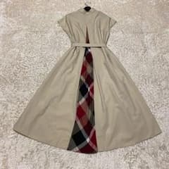 ブルーレーベルクレストブリッジ　ワッシャーブロードワンピース　シャツ　チェック ブルーレーベルクレストブリッジ ワッシャーブロードワンピース シャツ