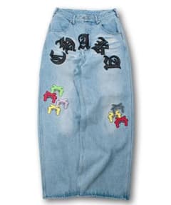 レアタグ付き「ガルフィー」チャカパッチデニム2 メンズ 個性的 刺繍 
