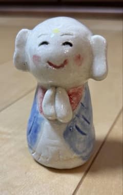 陶器製 お地蔵様 合掌 手作り　置物のサムネイル