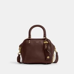 COACH 2way 숄더백 다크 브라운 큐브 로그
