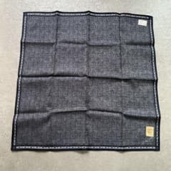 新品 未使用 MCM ハンカチ ネイビー ロゴ