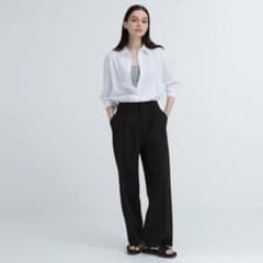 UNIQLO タックワイドパンツ （ワンタック  丈長め）のサムネイル