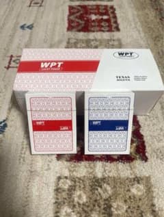 ポーカー大会専用WPT プラスチックトランプ 防水（赤・青1セット