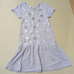No.95 H&M キッズ 半袖ワンピース グレー 130cmのサムネイル