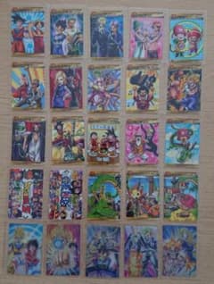 バンダイ ドラゴンボール×ワンピース グミカード 全25枚 フルコンプ バンダイ ドラゴンボール×ワンピース グミカード 全25枚 フルコンプ