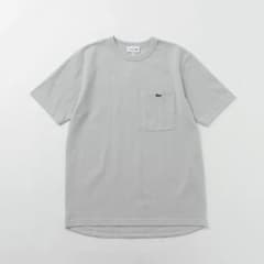LACOSTE 鹿の子 ポケットTシャツ　半袖（グレー）のサムネイル