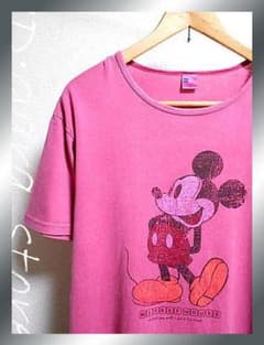 Extremely rare! Retro Mickey Mouse distressed short-sleeved T-shirt