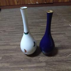 香蘭社 蝶模様の陶器花瓶セット 2種 - メルカリ