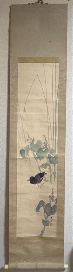 池上秀畝筆　絹本肉筆　沒骨法　掛軸　秀畝自題共箱　送料込み250824 池上秀畝筆 絹本肉筆 沒骨法 掛軸 秀畝自題共箱 送料込み250824 - メルカリ