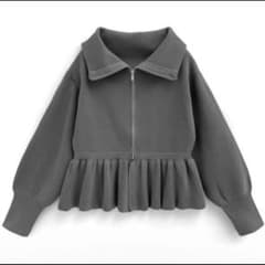 GRL ペプラムジップニットブルゾン[dh1292]のサムネイル