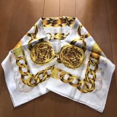 100%シルク ゴールドチェーン スカーフのサムネイル