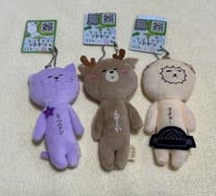 ゆきお 北海道のおともだち ぬいぐるみキーホルダー 3種セットのサムネイル