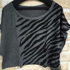 ゼブラ柄カットソーTシャツのサムネイル