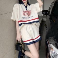 レトロデザインポロセットアップ トップス ボトムスのサムネイル