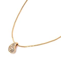 ディオール Dior ネックレス 雫 ペンダント ゴールド GP ライン 