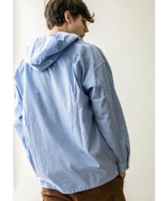 OX STRIPE OVERSIZED HOOD SHIRT/シャツパーカーのサムネイル
