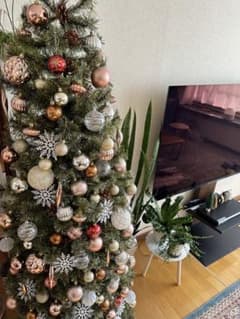 極美品　スタジオクリップ　180cm オーナメント付　クリスマスツリー