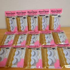 LJ 華やかつけまつげ 10ショートクロス Br.Mix 15個セット セリア