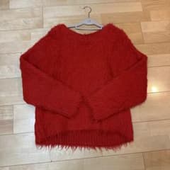 dazzlin シャギーニット Vネック レッドのサムネイル