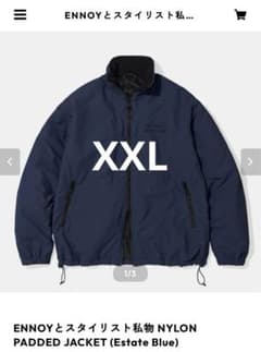 白ロゴ 中綿 Ennoy nylon padded jacket 中古・古着通販】ENNOY (エンノイ) NYLON PADDED JACKET ライト