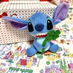 平成レトロ ディズニー クローバー スティッチ ボールチェーン付き