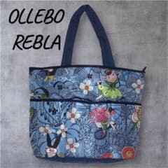 アルベロベロ OLLEBOREBLA トートバッグ ぶたさん 総柄 ブルー - メルカリ