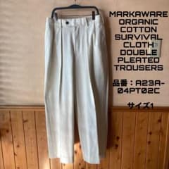 MARKAWARE DOUBLE PLEATED TROUSERS(WHITE)のサムネイル
