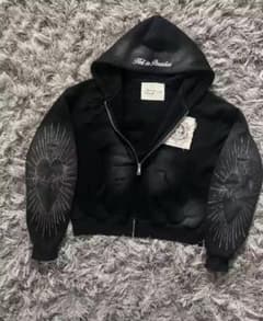 90s ブラックジップパーカー opium y2k streetのサムネイル