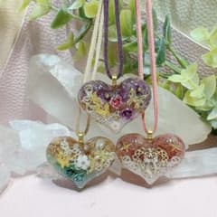 癒しのオルゴナイト❤️アメジスト＋ローズクォーツのハート型