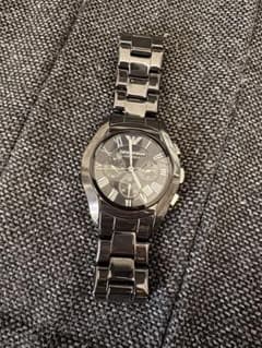 【稼動品】Emporio Armani ブラック クロノグラフ腕時計のサムネイル