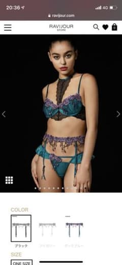 LINGERIEAM⭐︎ラヴィジュール　ジュエリーローズ ガーターのサムネイル