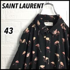SAINT LAURENT PARIS サンローラン フラミンゴ総柄 シャツ43 - メルカリ