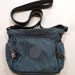 Kipling ショルダーバッグ ダークグレー 花柄のサムネイル