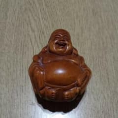 布袋様 根付 繊細彫刻 木製のサムネイル