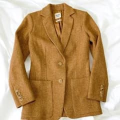 エルメス 極上カシミヤ　ヘリンボーンツイード ジャケット　S〜M ゴルチエ期 エルメス 極上カシミヤ ヘリンボーンツイード ジャケット S〜M