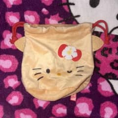 산리오 헬로 키티 무두질 키티 돈주머니 솜털 얼굴 파우치