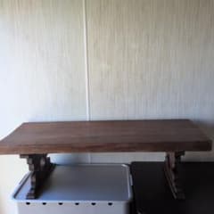 ブロカント古道具ビィンテージ重厚な経机 天板厚 5センチ - メルカリ