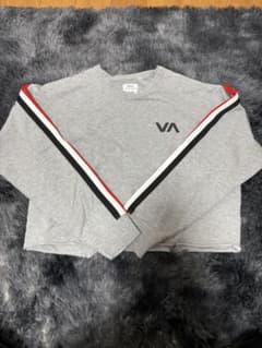 RVCA グレー ストライプ クロップド トレーナー XSのサムネイル