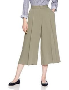NATURAL BEAUTY BASICカーキ ベネシャンワイドパンツのサムネイル