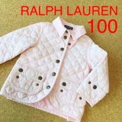 ラルフローレン　キルティングジャケット　ピンク　女の子　100のサムネイル