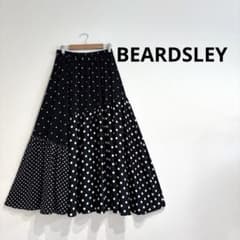 BEARDSLEY】ドット パッチワークロングスカート フレア FREE - メルカリ