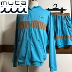 ムータマリン、パーカー セットアップ　サイズ7 ムータマリン セットアップ ラッシュパーカー パンツ ブルー系 サイズ