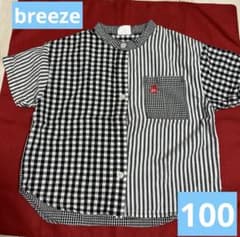 BREEZE 半袖シャツ チェック ストライプ 100cmのサムネイル