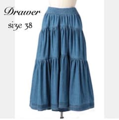 美品✨Drawer ドゥロワー ティアード デニム スカート 洗える 美品✨Drawer ドゥロワー ティアード デニム スカート 洗える - メルカリ